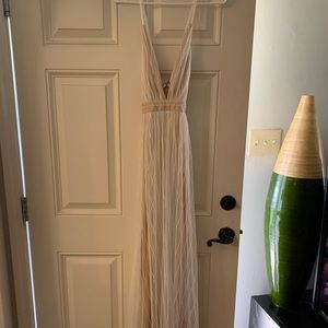 Beautiful deep V maxi dress!